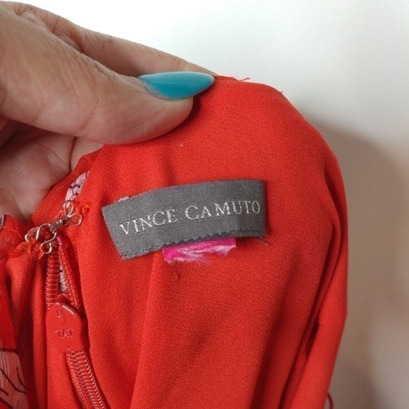 Vince Camuto Boudoir Botanical Ruffle Dress - Picture 11 of 11